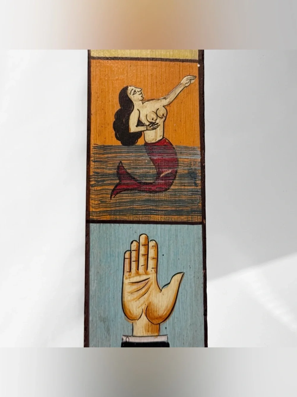 Hand Painted Lotería Card Frame Colorful Mexican Folk Art Wall Accent Mirror